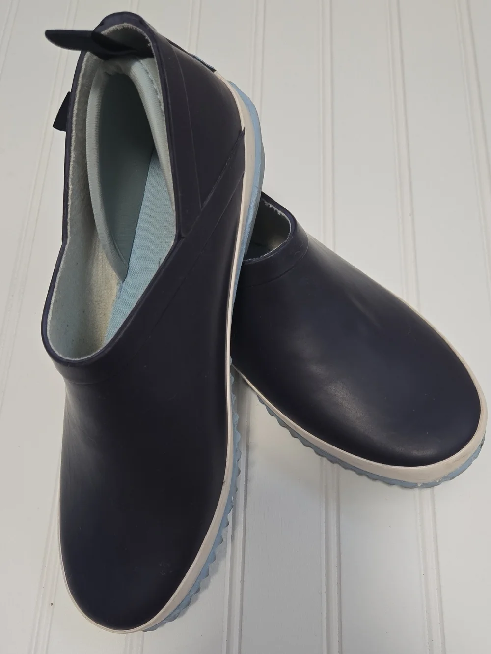 [5x$20] JBU Navy Slip-On Rain Clog / Size 9
